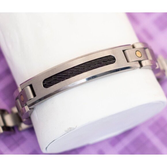 Vintage Asexual Stainless-Steel Bracelet 7 1/2 Inch - V12 - Picture 2 of 4